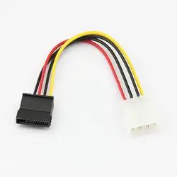 3 шт. адаптер питания 4pin к SATA 15pin 15 см кабель питания 1x4 pin к 1x15 pin/соединитель SATA GY88