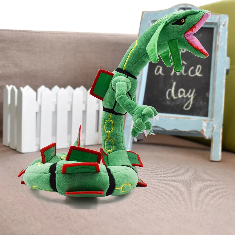 Зеленый черный Peluche Rayquaza Плюшевые игрушки-Драконы куклы мягкие животные игрушки Brinquedos подарок для детей 73-78 см