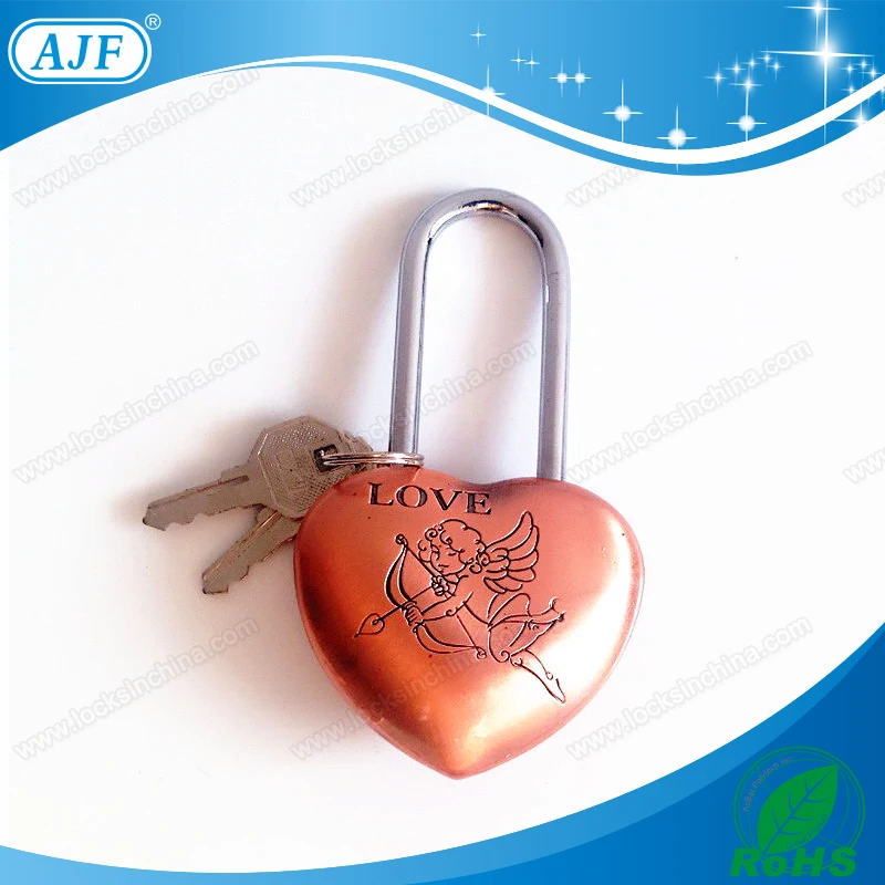 AJF Вечная любовь Популярные любовник форме сердца pad lock бренд A01 001AB R |Почтовые
