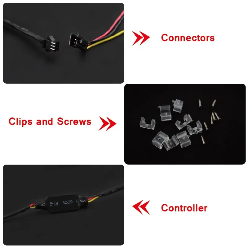 6W-Daytime-Running-Light-Strip-Whtie-Yellow-Red-Blue-Available-Flexible-Headlight-DRL