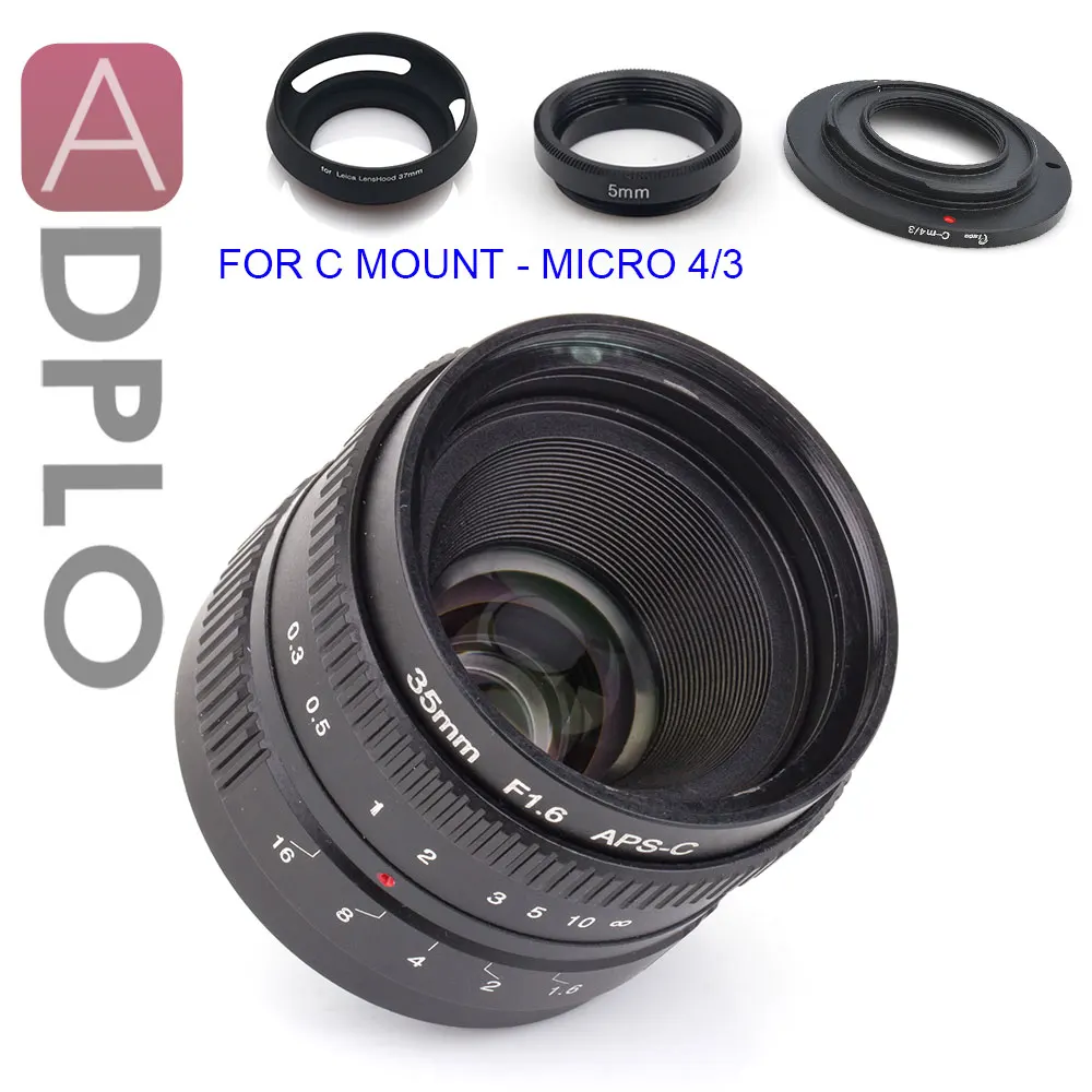 Adplo APS-C 35 мм f/1,6 объектив+ 3 знака после Подарочный костюм для Nikon 1 M4/3 micro 4/3 Pentax Q/Nex/Fuji fx для цифровой однообъективной зеркальной камеры canon EOS M камера X-T2 X-Pro2 X-E2S