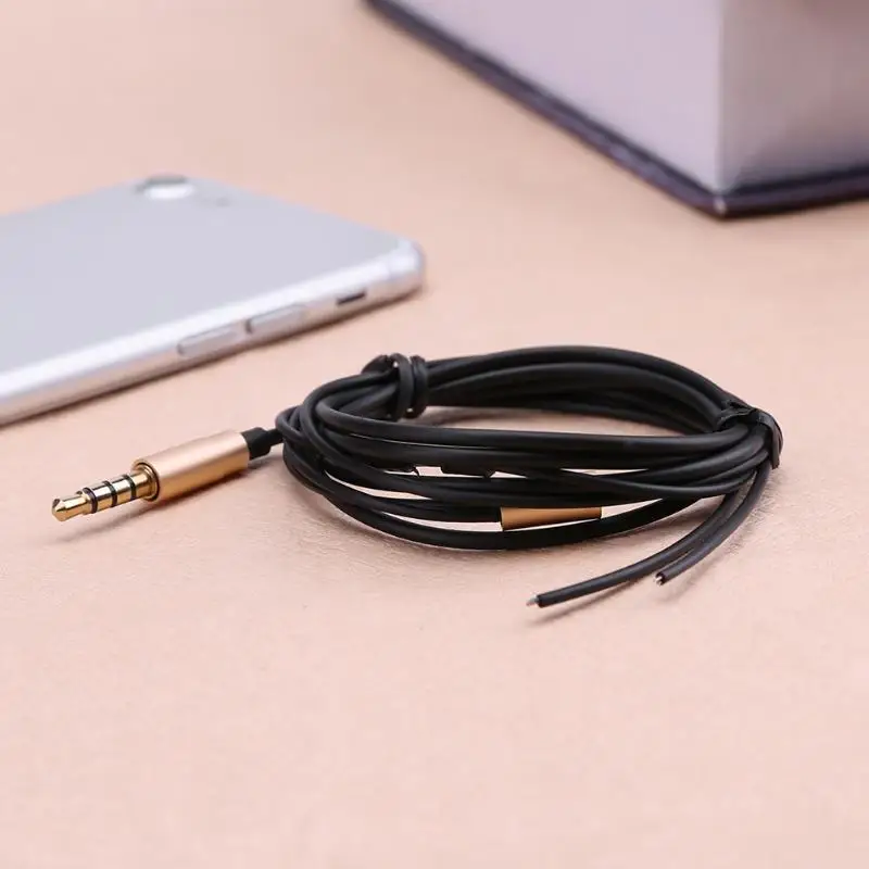 1.25m 3.5mm Earphone Replacement Repair Cables DIY Earphone Audio Cable Headphone Replacement Cable Wire Line Cord for Soldering 1.25m 3.5mm Earphone Replacement Repair Cables DIY Earphone Audio Cable Headphone Replacement Cable Wire Line Cord for Soldering