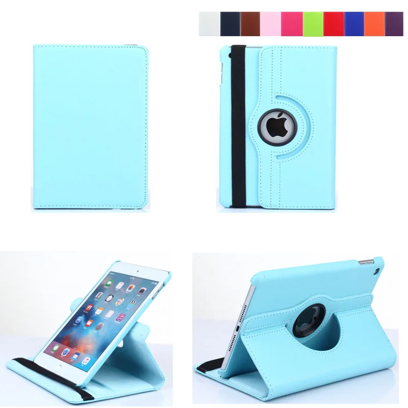 

360 Degree Rotating Stand Flip PU Leather Smart Cover For Apple ipad Mini 4 Magnetic Case For ipad Mini 4 7.9"Funda Coque