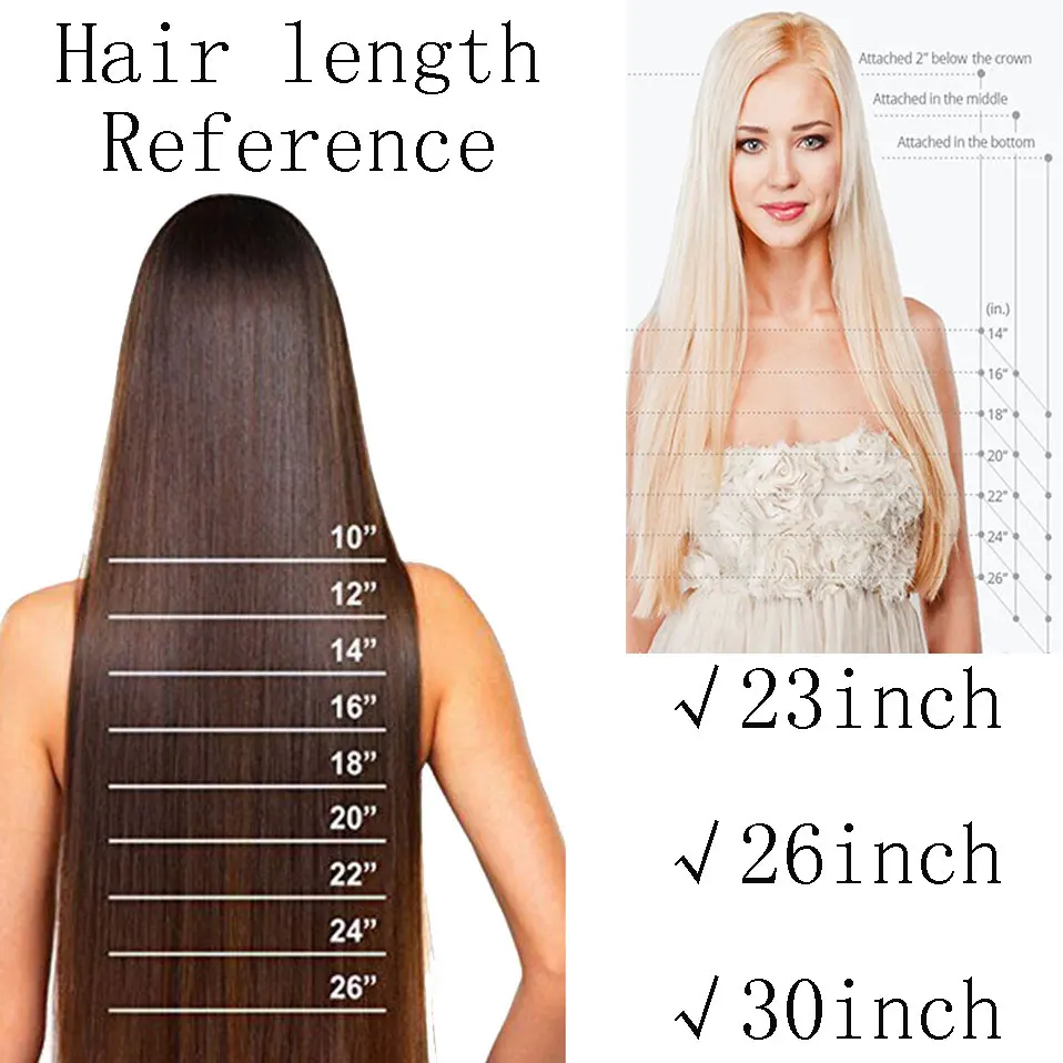 SNOILITE 23-26inch Long Straight Women Clip in one piece Hair Extensions synthetic Black Brown clip ins fake hair piece