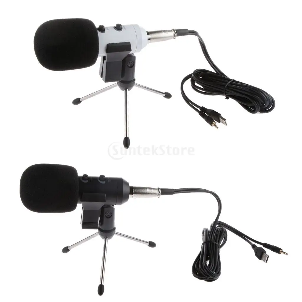 Professional USB Studio Condenser Recording Microphone Mic w Desktop