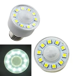 Новый PIR Автоматический инфракрасный движения Сенсор E27 3 Вт 5050 SMD 10LED энергосберегающие лампы белый свет 220 V