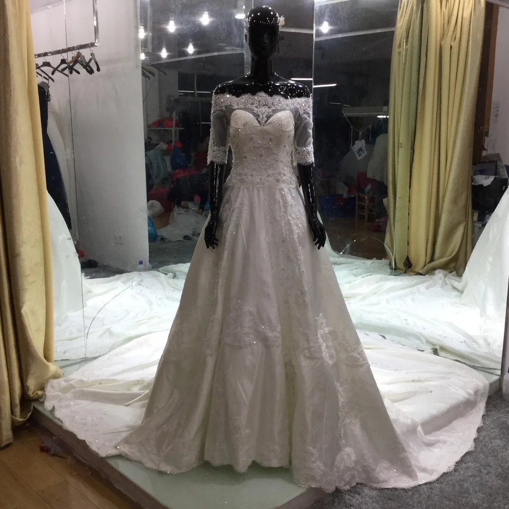 Vestido De Noiva 2017 Роскошная обувь с украшением в виде кристаллов Свадебные платья