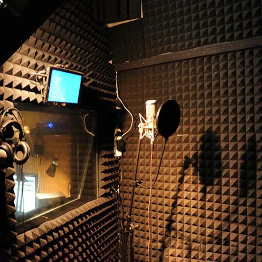 Modern Soundproof Foam Acoustic Foam Panel Sound Stop Absorption Sponge Studio Ktv Soundproof 25x25x2cm Ktv Meeting Rooms 30