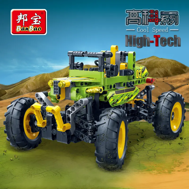 

BanBao High Tech Educational Building Stacking Blocks Toy For Children Gifts Car Stickers Compatible Legoe