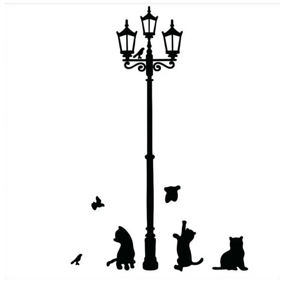 

Black Cat Removable Wall Mural Decals Stickers - Adhesive Wall Decal Sticker for Bedroom Living Kids Rooms Decor DIY