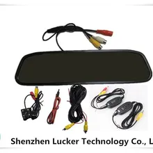 4.3 дюймов автомобиля заднего вида зеркало Мониторы TFT ЖК-дисплей+ заднего вида автомобиля Камера Парковка Резервное копирование Помочь Комплект