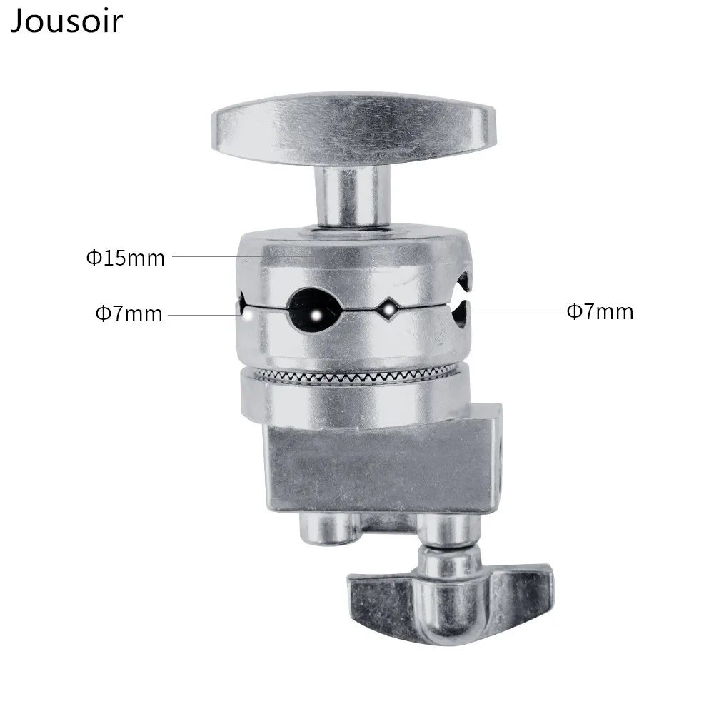  Stainless Steel Metal Grip Head for Light Stands and Boom Arm Extension Pole Cross Bar For Heavy Du