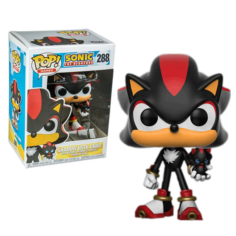 

FUNKO POP Official Sonic Shadow With Chao 288# Vinyl Anime Character Action Figures Character Model Doll Toys for Children Gifts