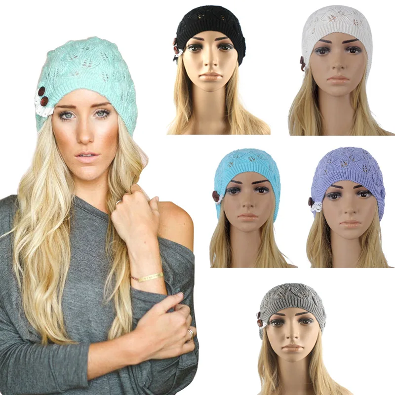 

New Fashion Hat Women's Elastic Solid Casual Warm Brand Hot Sale Knitted High Quality Hip Hop Winter Hats Skullies Beanies