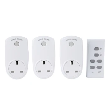

ESPLENTY Wireless Remote Control US Standard Intelligent Outlet Smart Plug Switch Plug (3 Socket+1 Remote)