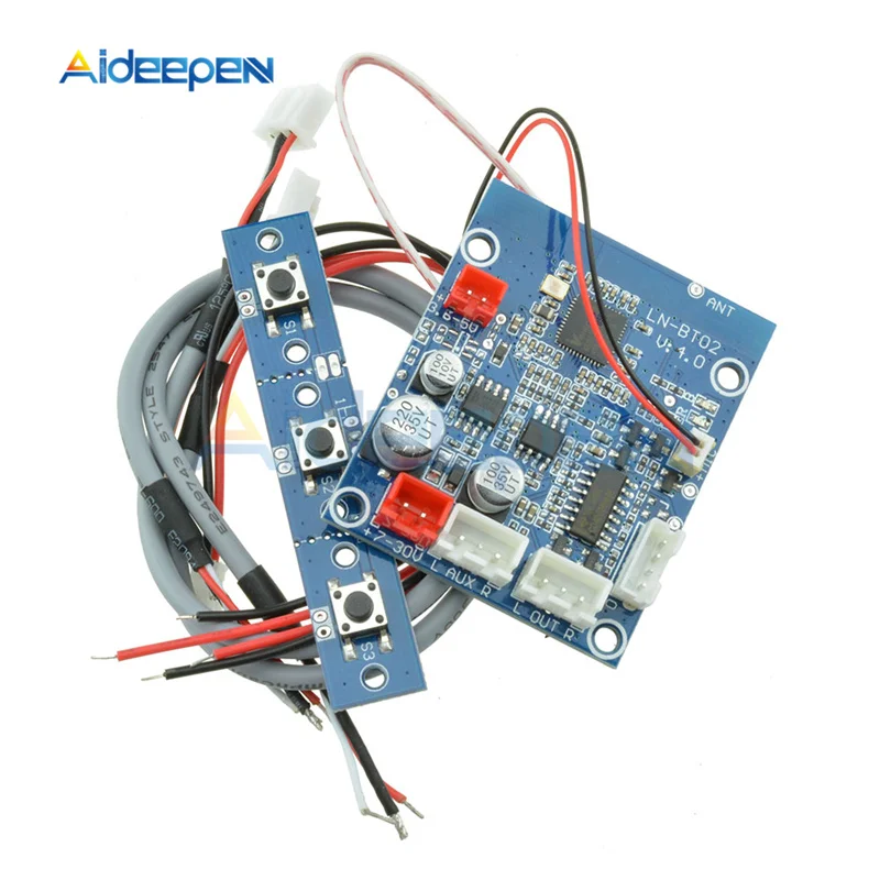 

1 Set 7V-30V Car Bluetooth 4.0/3.0 Audio Receiver Board Stereo Wireless Sound Module Support Bluetooth Amplifier Speakers+Cable