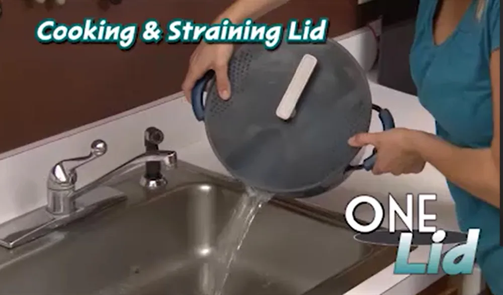 2 in 1 Cooking & Draining One Lid Fits All Size Pot Draining Lidin