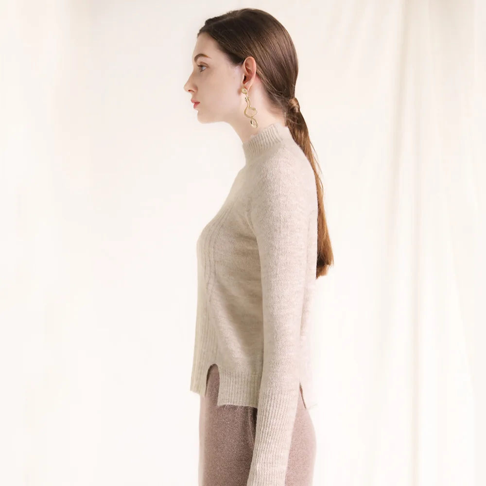 Solid half turtleneck elastic knti slim pullovers sweater 2018 new women autumn winter basic sweater