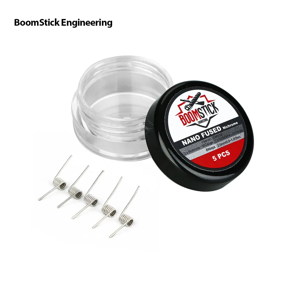 

100% Original 5pcs BoomStick Engineering Ni80 1ohm Nano Fused Coil for BoomStick Engineering Reaper RDA Electronic Cigarette