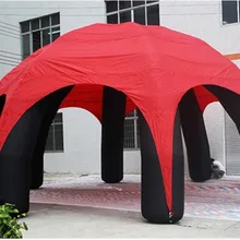 12 м диам супер красный надувной паук палатка для рекламы с 10 ног и съемный чехол