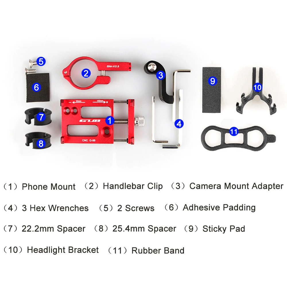 GUB G-88, универсальный держатель на руль велосипеда, металлический держатель для телефона, подставка 3,5-6,2 дюймов для iphone, samsung, LG, Gopro, Экшн-камера