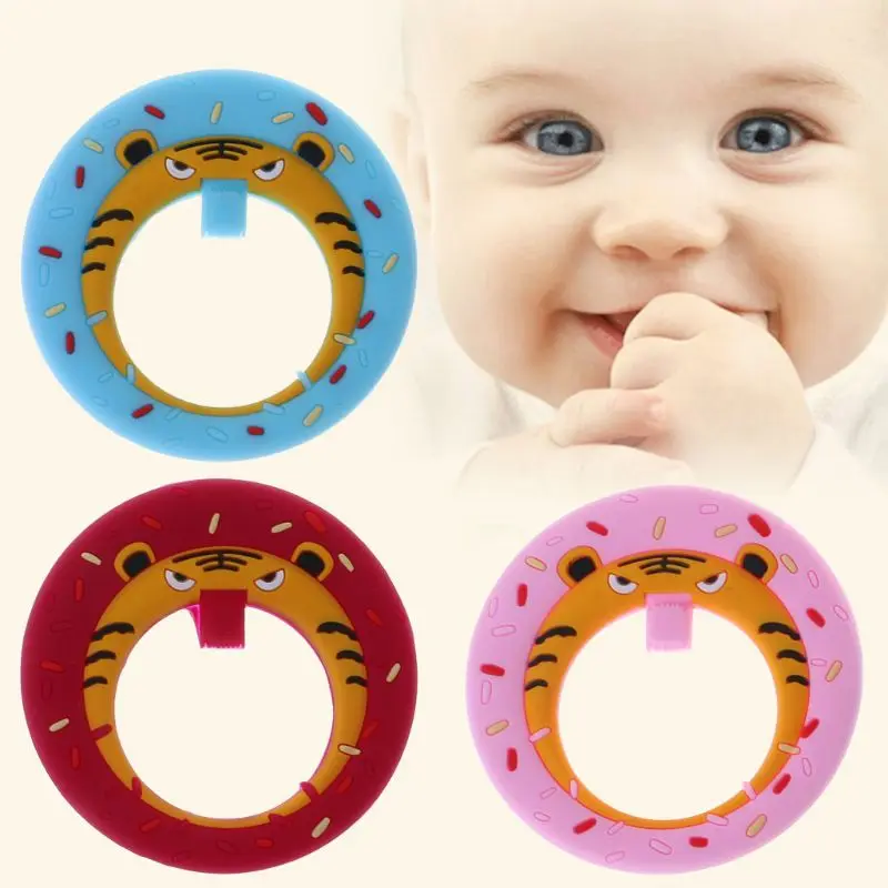 Baby Teether Pacifier Soother Animal Cute Tiger DIY Necklace Ring