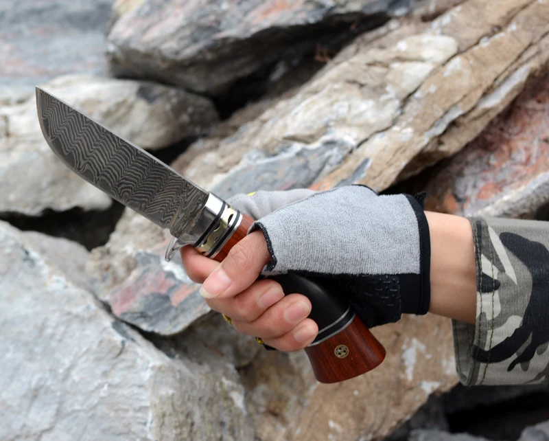 Voltron Damascus steel ebony handle camping survival knife, collection gift knife factory stock Voltron Damascus steel ebony handle camping survival knife, collection gift knife factory stock