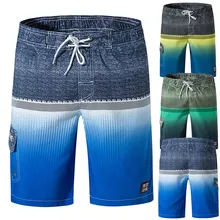 Для мужчин модные повседневное цвет столкновения Пляж Серфинг одежда заплыва свободные короткие штаны s плавки с низкой талией# LR40