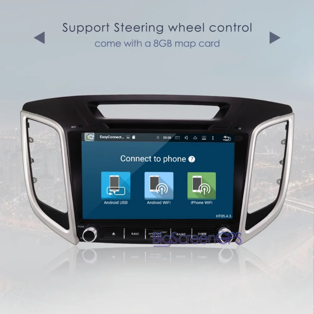 Автомобильный DVD плеер 9 дюймов 4 + 32 ГБ Android 8 0 GPS навигатор для HYUNDAI IX25/ Creta 2014 2018