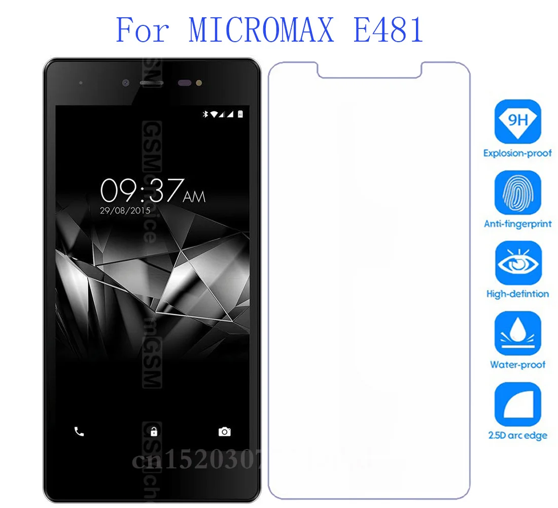 

Tempered Glass For MICROMAX CANVAS 5 E481 Screen Protector phone SmartPhone Film Protective Screen Cover