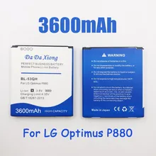 3600 мА/ч, BL-53QH Батарея для LG Optimus P880 F160 P760 P765 P870 P769 P768 L9 KP765 F200 E0267 HD LTE 2 II VS930