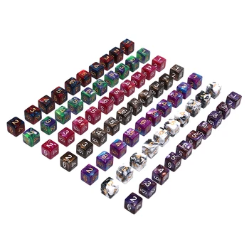 

New 10Pcs/Set Dice Round Corner D6 Sided Dice Set Polyhedral 6 Sides Dice For Desktop Funny Games Outdoor Party Bar Tools