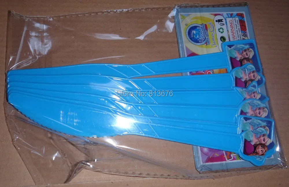 Free shipping kids plastic knives cake 6 pcs birthday party |