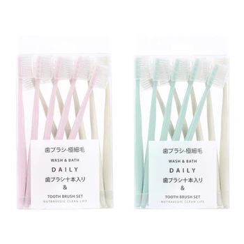 

Soft-bristles Toothbrush 10pcs/set Adult Toothbrush Whitening Eco-friendly Soft Bristle Oral Care Health Tools