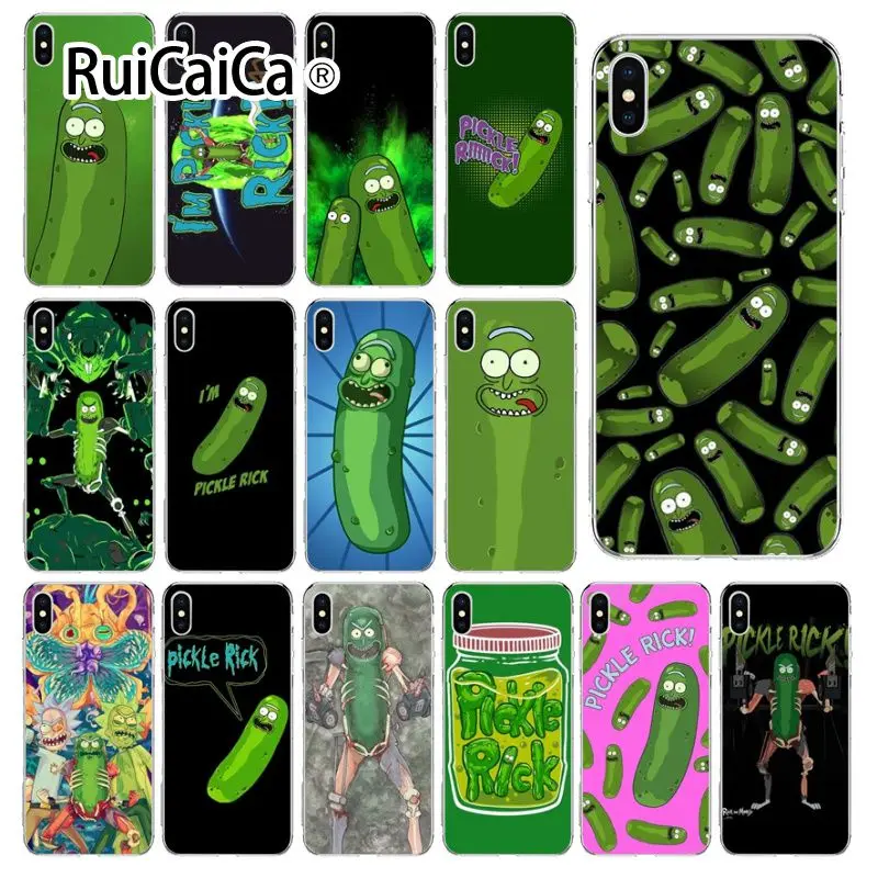 Ruicaica Rick and Morty pickle rick DIY чехол для телефона с рисунком Apple iPhone 8 7 6 6S Plus X XS MAX 5 5S SE XR |