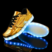 Men Colorful glowing casual shoes with lights up famale led luminous shoes male led shoes for adults neon basket big size 35-46
