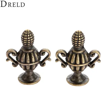 DRELD 2pcs 3727mm Antique Furniture Handles Vintage Cabinet Knobs and Handles Door Closet Cabinet Drawer Kitchen Pull Handle