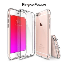 100% Original Ringke Fusion Case For iPhone 6s / 6 / 6s Plus / 6 Plus Crystal Clear Back Panel Case with Free Screen Protector