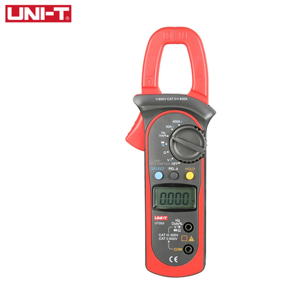 

UNI-T UT203 DC/AC Voltage Current Digital Clamp Meter LCD Digital Auto Range Clamp Multimeter