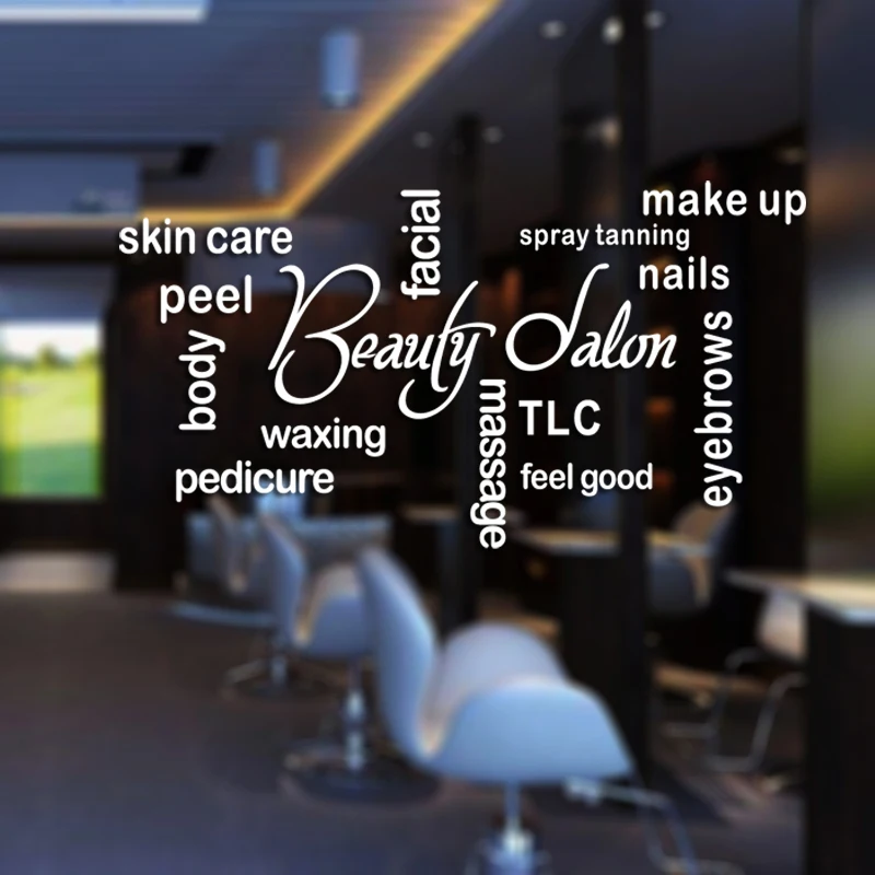 Hair Design Salon Sticker Beauty Salon Decal Haircut Posters Vinyl Wall