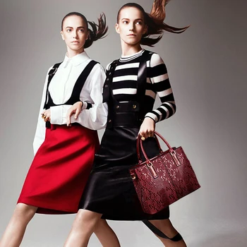 

Women Bag Female Leather Handbags And Purses Ladies Big Crossbody Bags For Women Shoulder Bags Hand Sac A Main Femme Tote(Red)