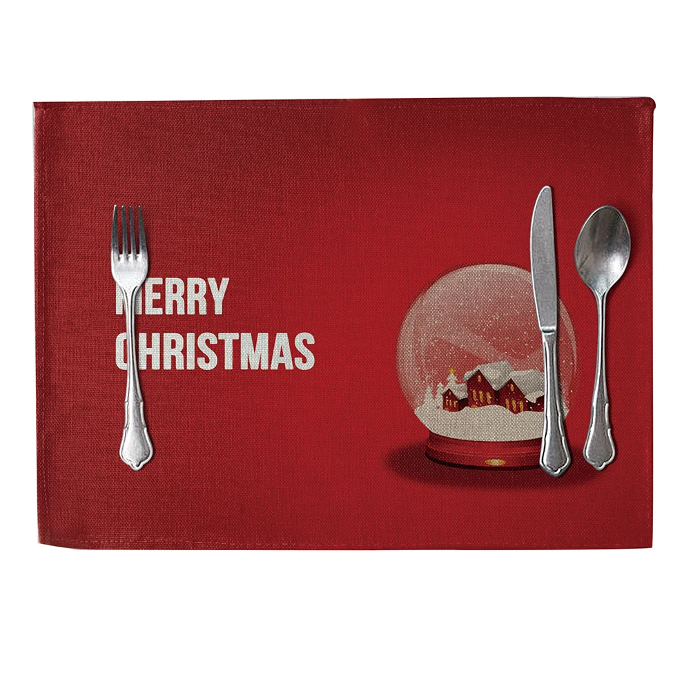 Christmas Tree Heat Insulation Mat Linen Placemat Kitchen Dining Table Decor Christmas Tree Heat Insulation Mat Linen Placemat Kitchen Dining Table Decor