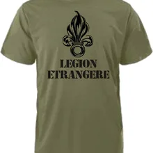 Модная хлопковая футболка Legion Foreign Army Франция Foreign Legion War Soldiers Infant футболка крутые футболки Harajuku