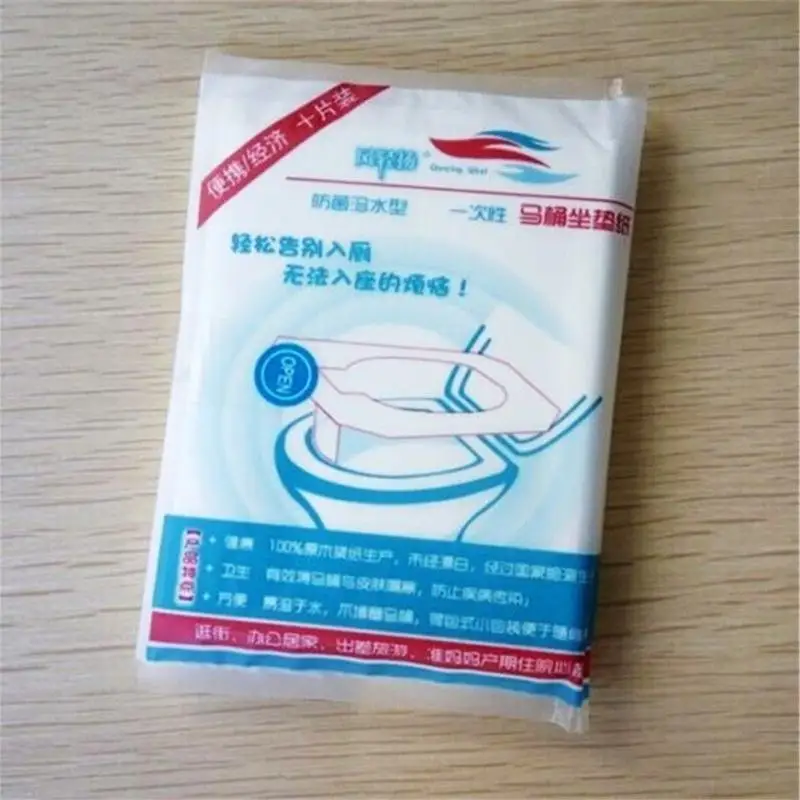 

10pcs/bag 43* 35.5cm Modern Convenient Handy Pocket Wood Pulp Disposable Paper Toilet Seat Covers Toilet Pad for Travel Hospital