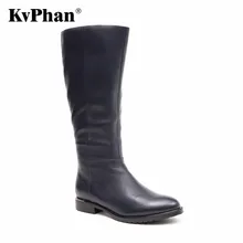 KvPhan 2017 Blue Winter Boots Wool Fur Inside Warm Shoes Women Luxury Genuine Leather Shoes Handmade Russia Boots Footwear Botas