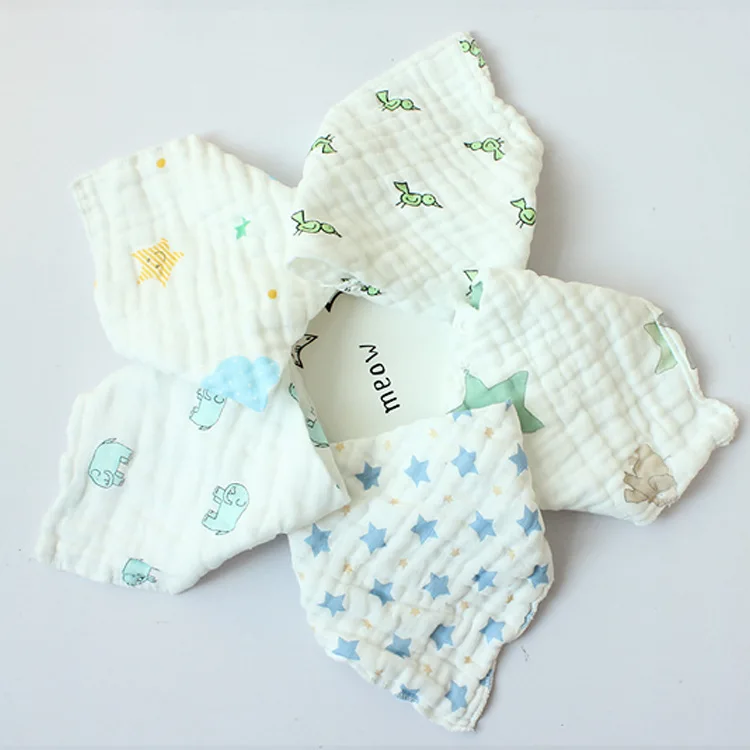 infant bibs cute baby Cotton Unisex print Accessories baby boys girls stuff newborn baby boy baby waterproof cloth bib