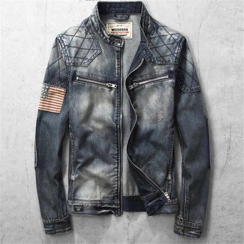 denim jacket with zipper sleeves