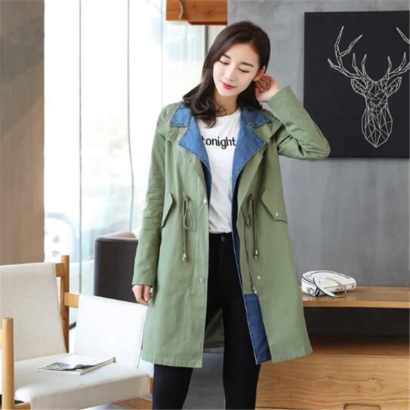 US $33.66 49% OFF|Nowe płaszcze z kapturem damski, wiosenny 2018 moda kobiecy płaszcz łączenie Lapel Leisure damska wiatrówka duże stocznie kurtka US $33.66 49% OFF|Nowe płaszcze z kapturem damski, wiosenny 2018 moda kobiecy płaszcz łączenie Lapel Leisure damska wiatrówka duże stocznie kurtka