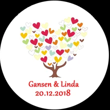 100 шт пользовательские свадебные бумажные наклейки для сувениров конверт наклейки метка Recuerdos De Boda Свадебные украшения