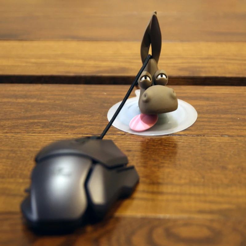 James Donkey Logo Model Donkey Head Mouse Wire Clip,Cable Organizer for iphone6,Mouse Bungee,Cable holder Lovely Decoration Gift